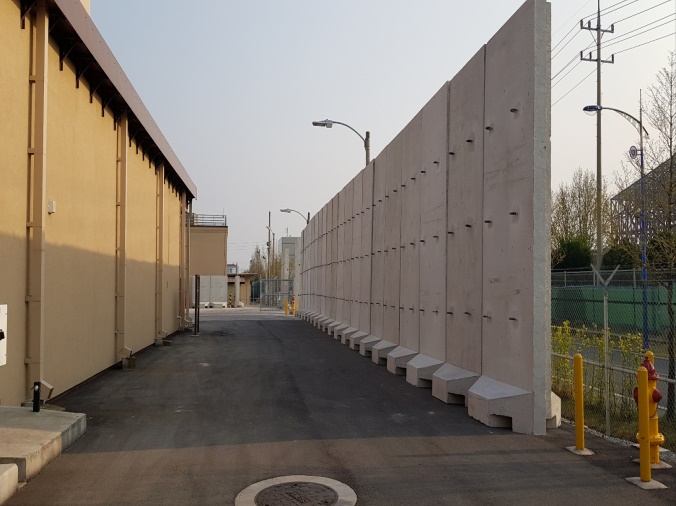 Concrete barrier wall, Kimhae Air Base