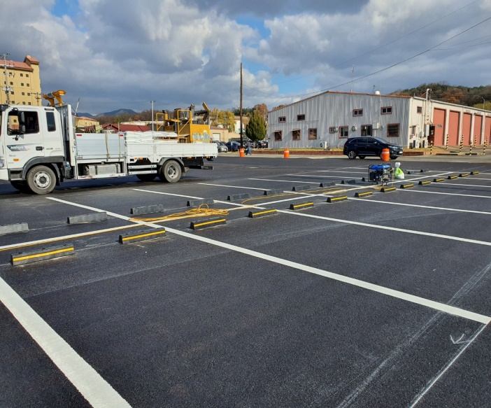 TMP parking lot asphalt paving, Camp Carroll