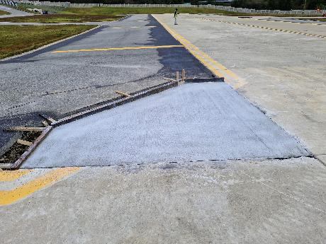 Heliport surface crack repair, Camp Carroll